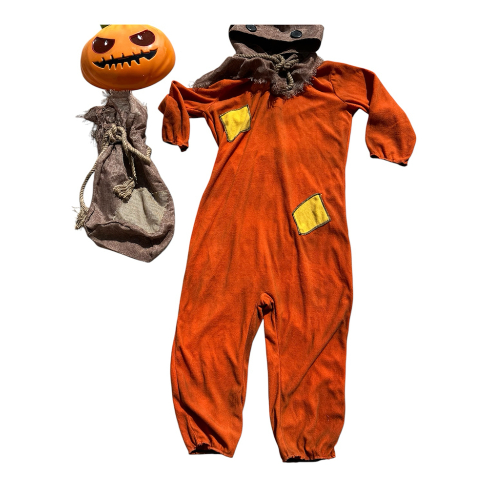 Spirit Haloowen scary pumpkin scarecrow costume XL